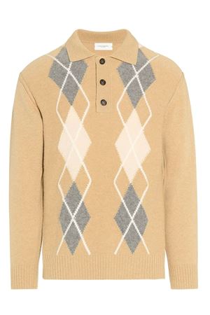 Maglia argyle nei toni grigio, burro e beige PAOLO PECORA | A055F002U8A1